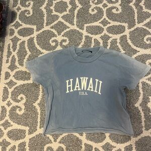 Blue Kids T-Shirt with 'Hawaii U.S.A.' Print